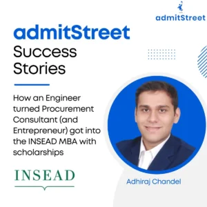 adhiraj chandel gets into INSEAD