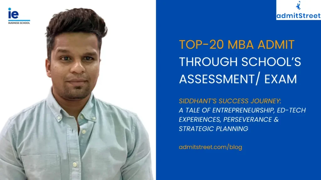 Siddhant IE MBA Admit