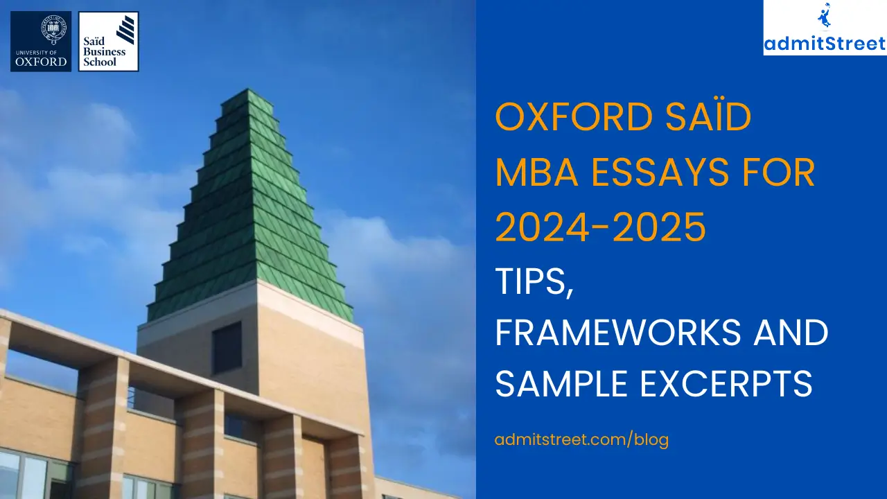 Oxford Saïd MBA Essay Tips Analysis and Framework